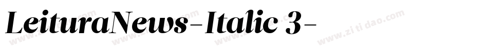 LeituraNews-Italic 3字体转换